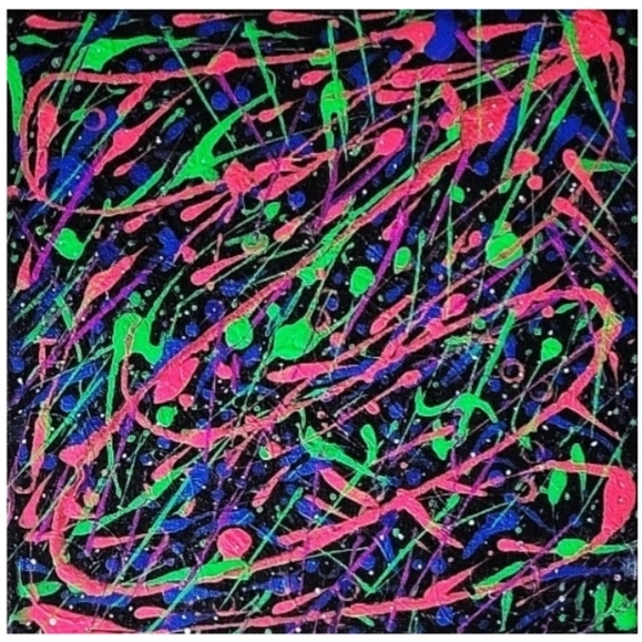 Hand Crafted Other - Hand Crafted Textured Abstract Canvas Painting 12 x 12 Inches